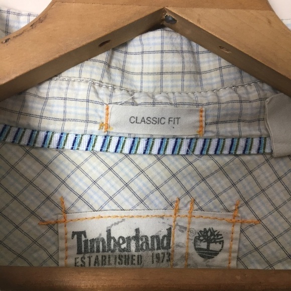 [Timberland] Men's Casual Ivory Button Down Top - Picture 3 of 11